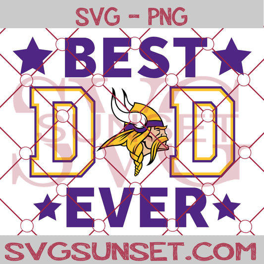 Minnesota Vikings Best Dad Ever SVG PNG, Minnesota Vikings SVG, Best Dad Ever SVG