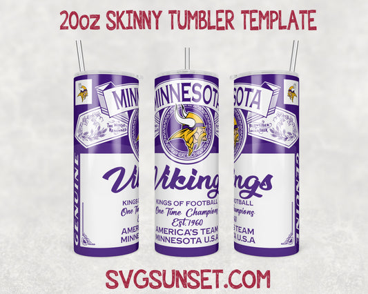 Minnesota Vikings Budweiser Tumbler Wrap PNG, Minnesota Vikings Tumbler Wrap