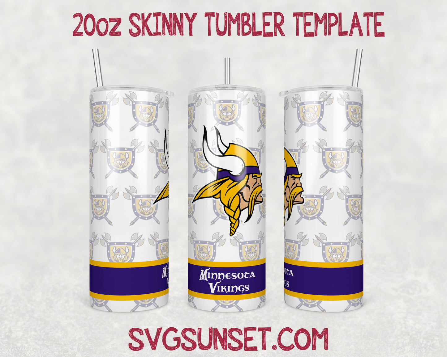 Minnesota Vikings Football Tumbler Wrap PNG, Minnesota Vikings Tumbler Wrap