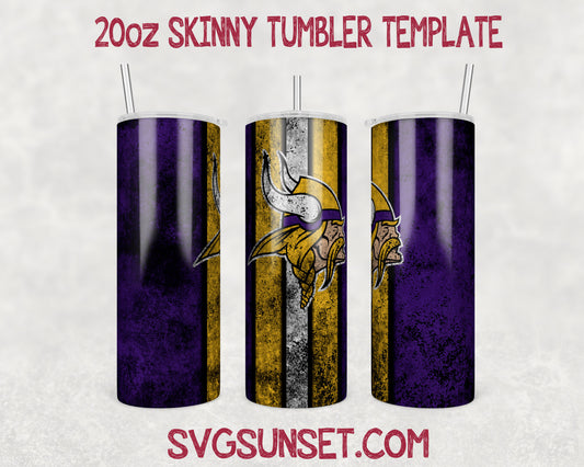 Minnesota Vikings Grunge Tumbler Wrap PNG, Minnesota Vikings Tumbler Wrap