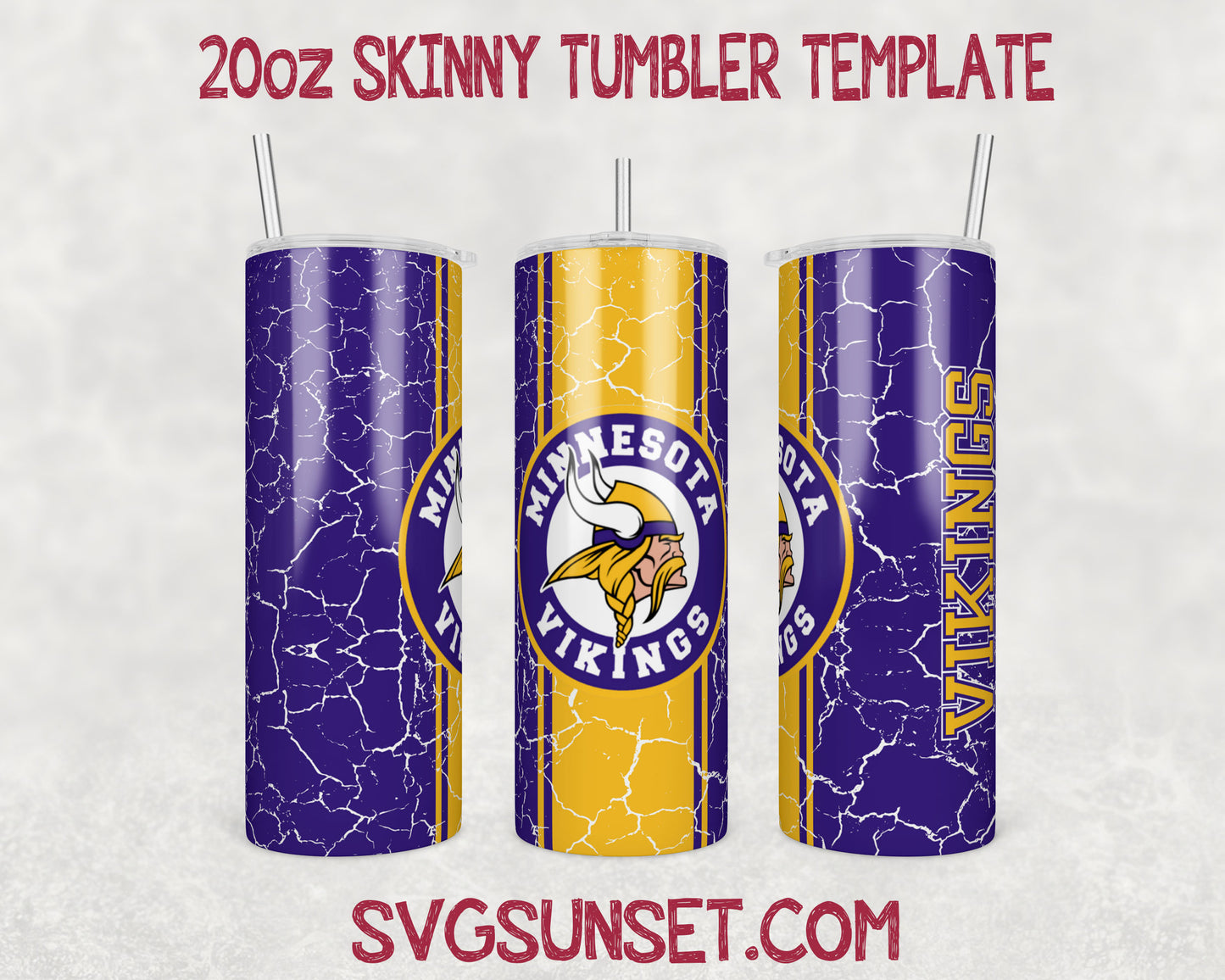 Minnesota Vikings Tumbler Wrap Designs PNG, Minnesota Vikings Tumbler Wrap