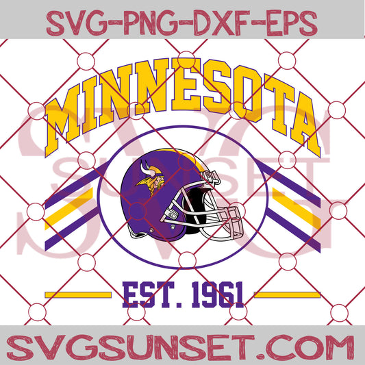 Minnesota Vikings est 1961 SVG PNG, Minnesota Vikings SVG