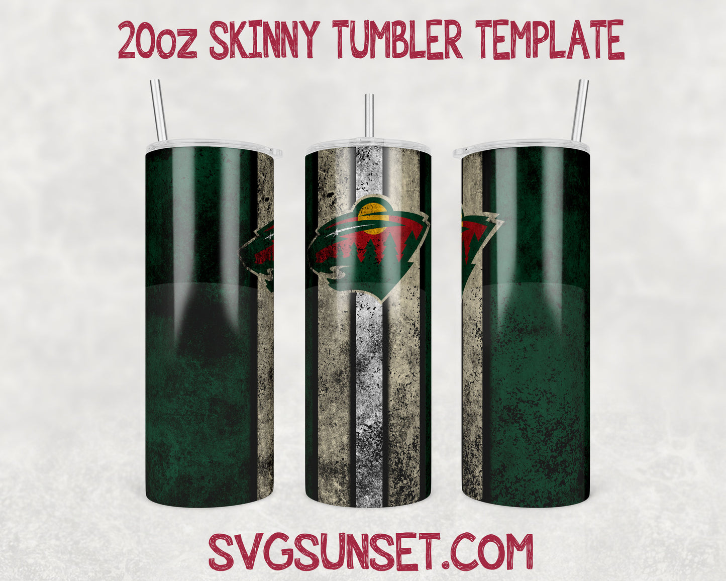 Minnesota Wild Grunge Tumbler Wrap PNG, Minnesota Wild Tumbler Wrap