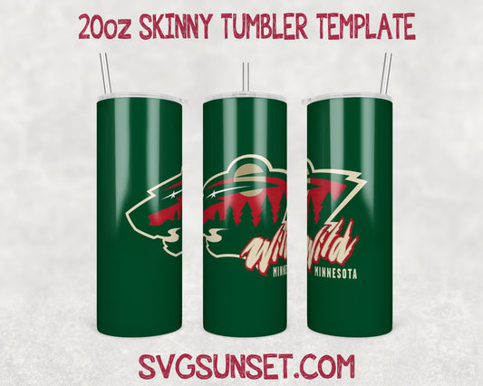 Minnesota Wild Tumbler Wrap PNG, Minnesota Wild Tumbler Wrap