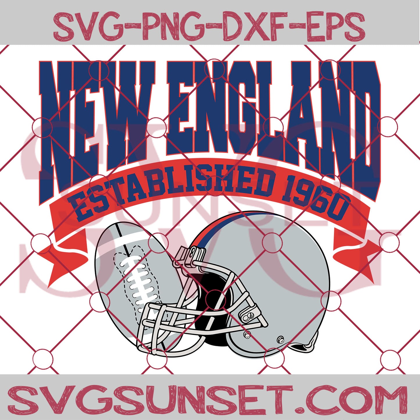 New England Established 1960 SVG, New England Patriots SVG