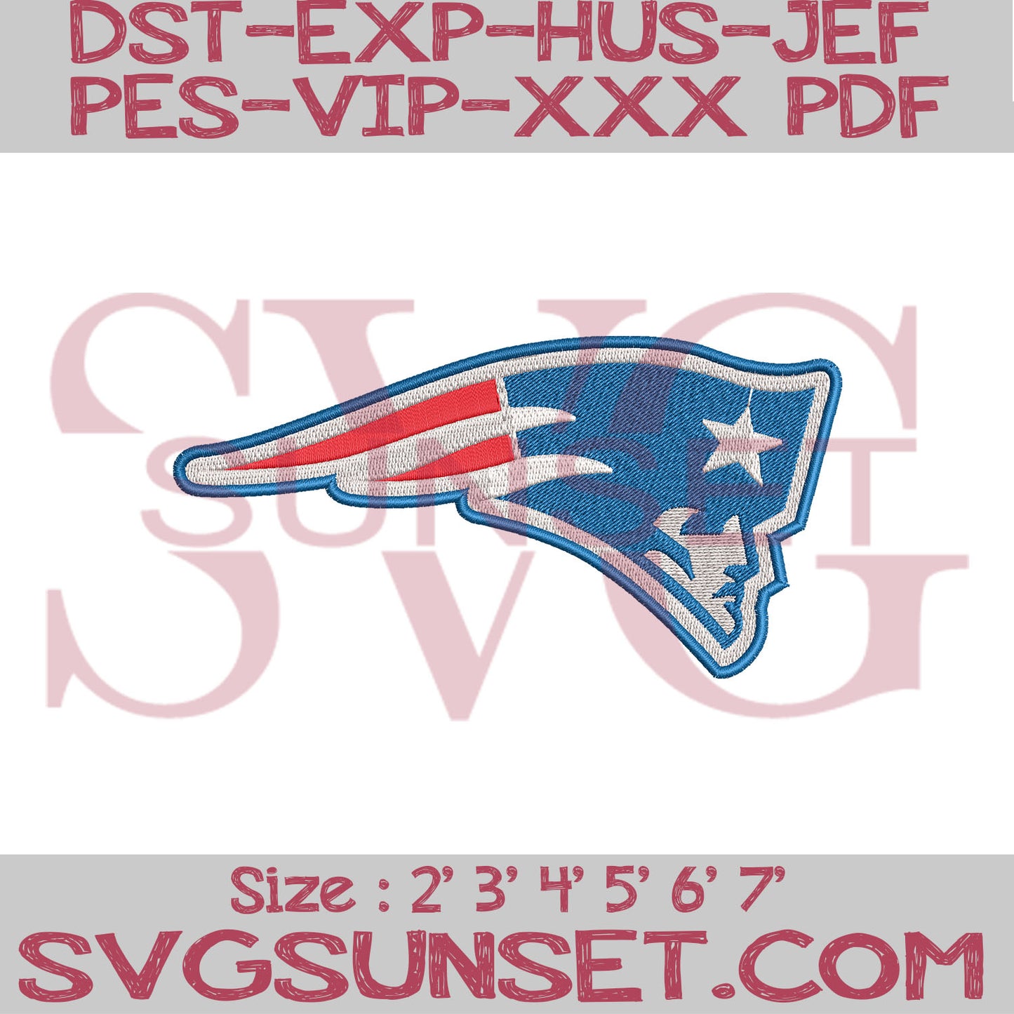 New England Patriots Embroidery Designs, Patriots Embroidery Designs