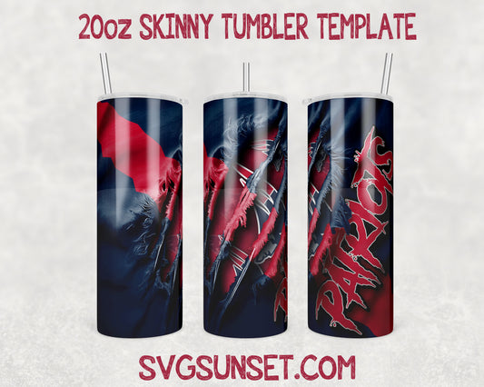 New England Patriots Fabric Ripped Claw Tumbler Wrap PNG, New England Patriots Tumbler Wrap