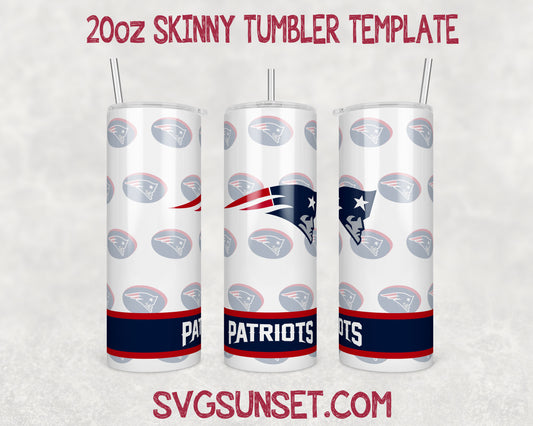 New England Patriots Football Tumbler Wrap PNG, New England Patriots Tumbler Wrap