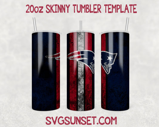 New England Patriots Grunge Tumbler Wrap PNG, New England Patriots Tumbler Wrap