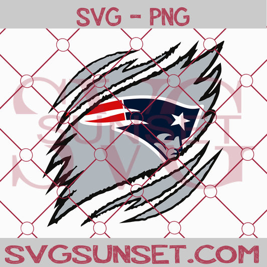 New England Patriots Ripped Claw SVG PNG, New England Patriots SVG