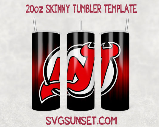 New Jersey Devils Tumbler Wrap PNG, New Jersey Devils Tumbler Wrap