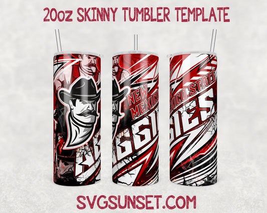 New Mexico State Aggies Tumbler Wrap PNG, New Mexico State Aggies Tumbler Wrap