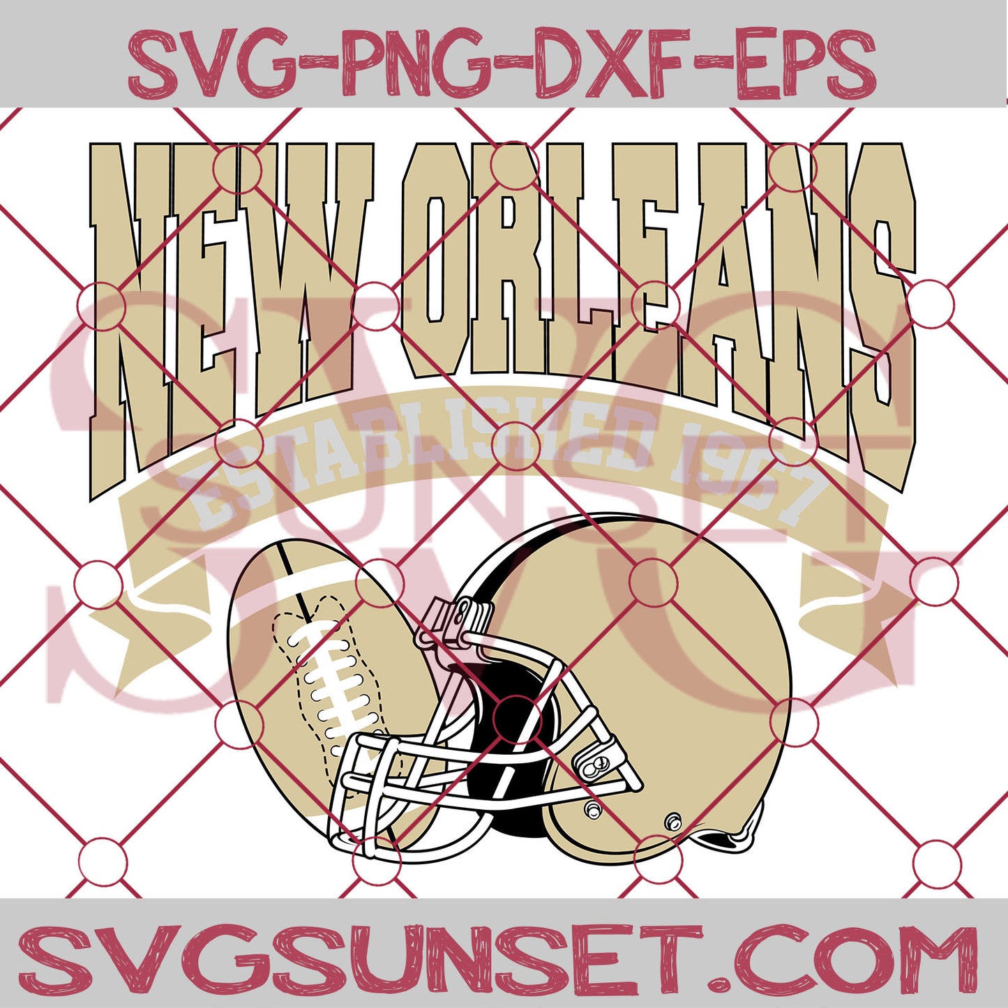 New Orleans Established 1967 SVG, New Orleans Saints SVG