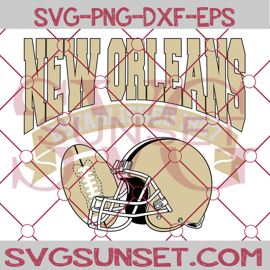 New Orleans Established 1967 SVG, New Orleans Saints SVG