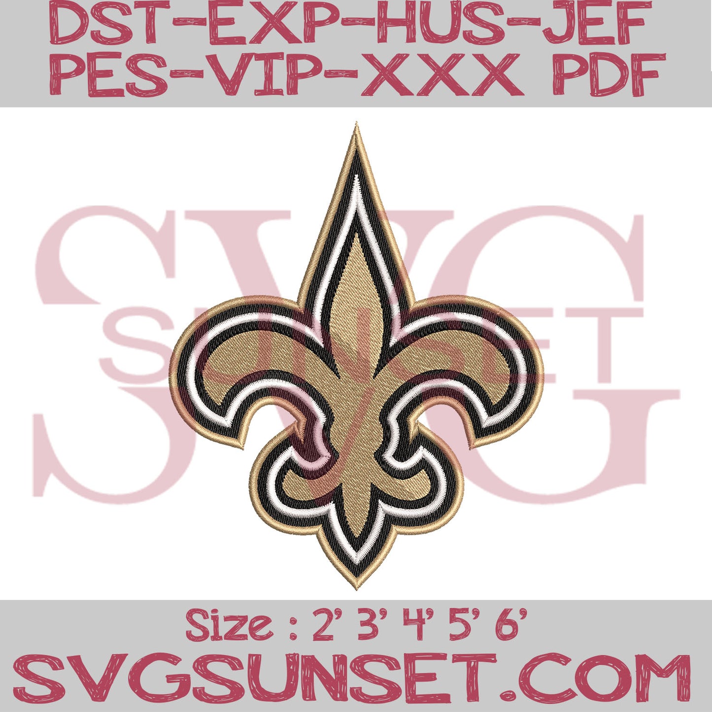 New Orleans Saints Embroidery Designs, Saints Embroidery Designs