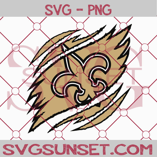 New Orleans Saints Ripped Claw SVG PNG, New Orleans Saints SVG