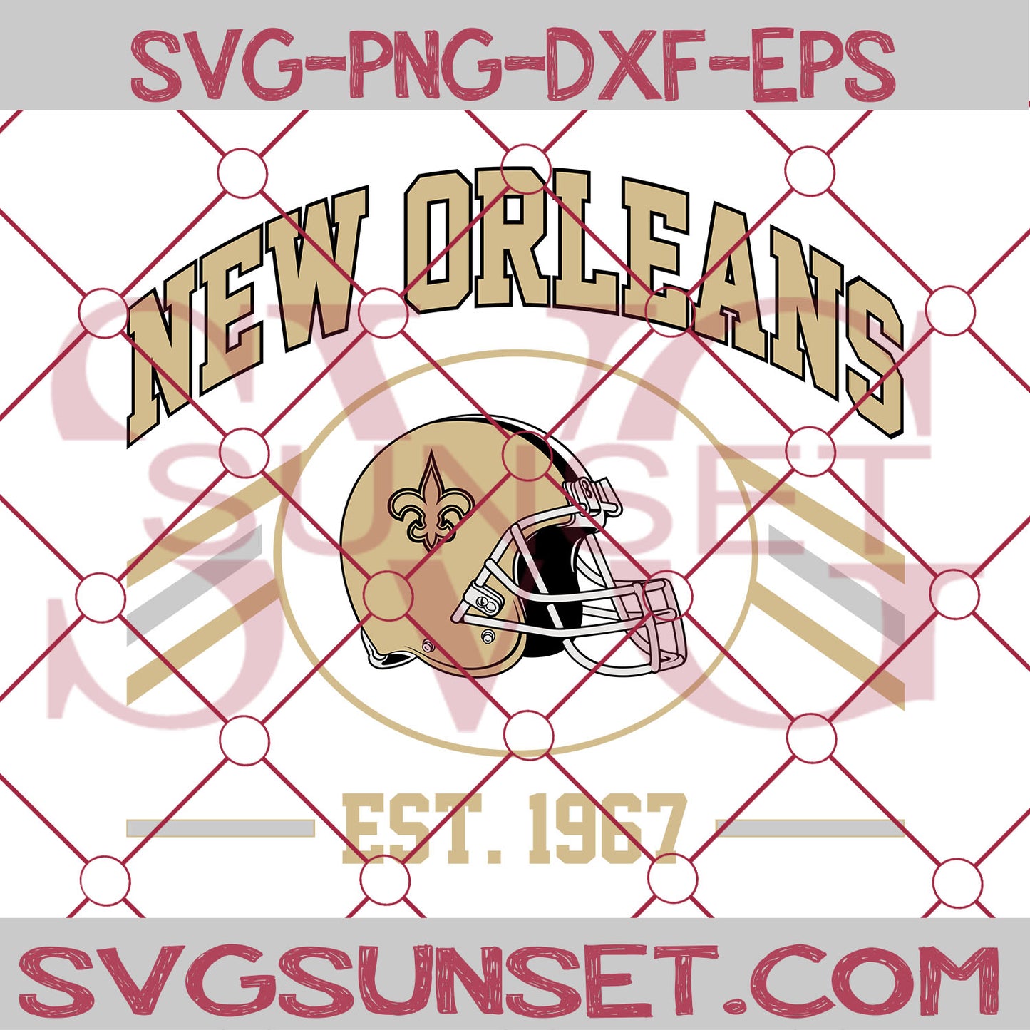 New Orleans Saints est 1967 SVG PNG, New Orleans Saints SVG