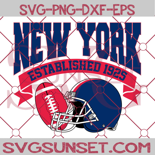 New York Established 1925 SVG, New York Giants SVG