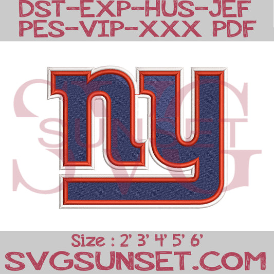 New York Giants Embroidery Designs, Giants Embroidery Designs