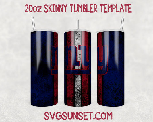 New York Giants Grunge Tumbler Wrap PNG, New York Giants Tumbler Wrap