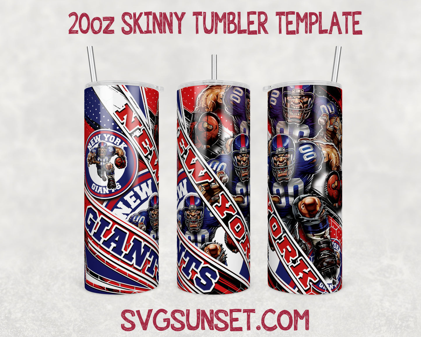 New York Giants Mascot Tumbler Wrap PNG, New York Giants Tumbler Wrap