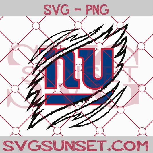 New York Giants Ripped Claw SVG PNG, New York Giants SVG