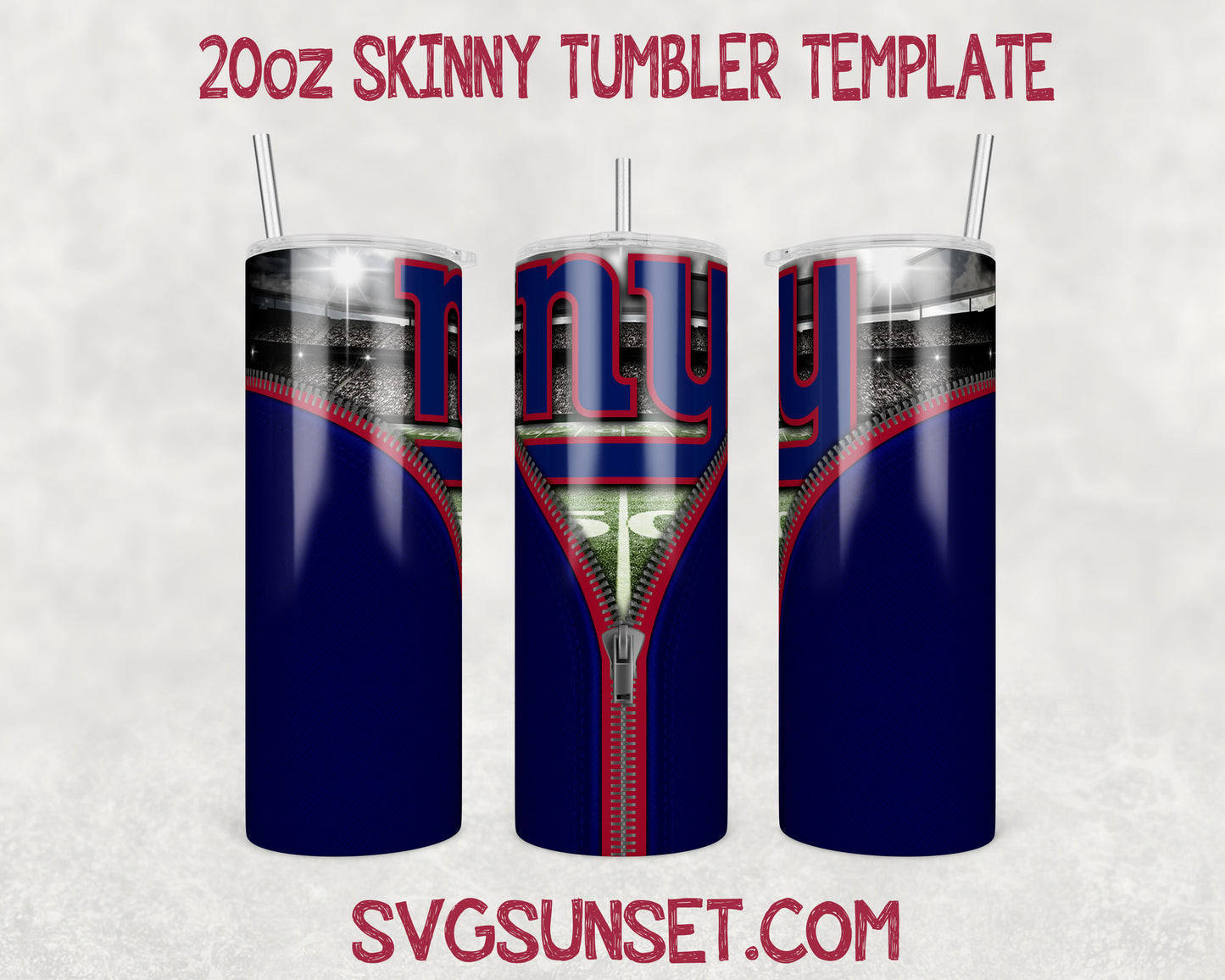 New York Giants Zipper Tumbler Wrap PNG, New York Giants Tumbler Wrap