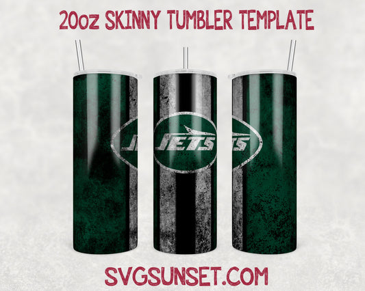 New York Jets Grunge Tumbler Wrap PNG, New York Jets Tumbler Wrap