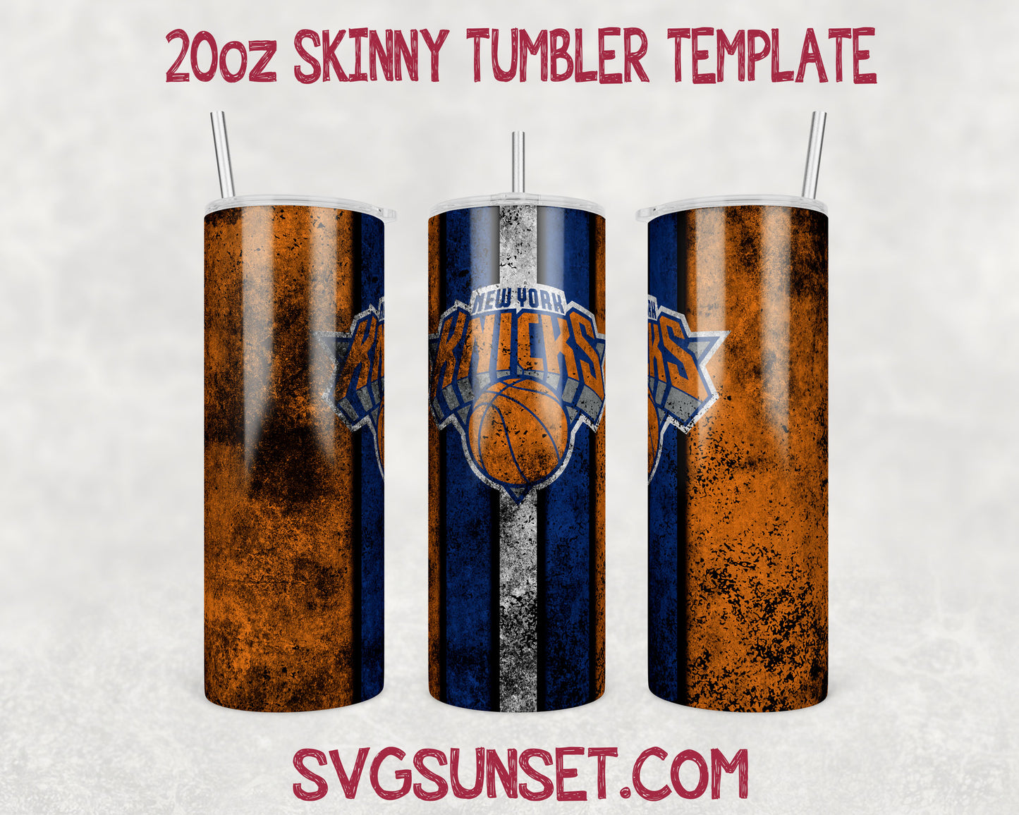 New York Knicks Grunge Tumbler Wrap PNG, New York Knicks Tumbler Wrap