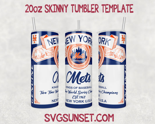 New York Mets Budweiser Tumbler Wrap PNG, New York Mets Tumbler Wrap