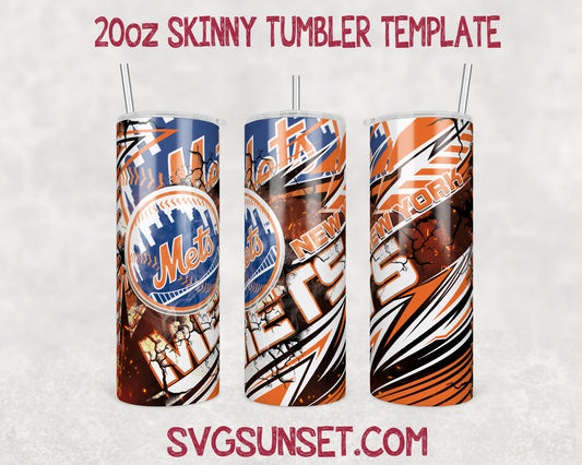 New York Mets Tumbler Wrap PNG, New York Mets Tumbler Wrap