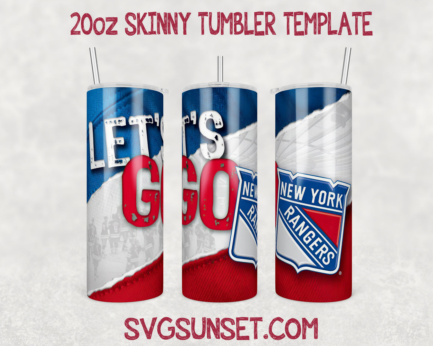 New York Rangers Tumbler Wrap PNG, New York Rangers Tumbler Wrap