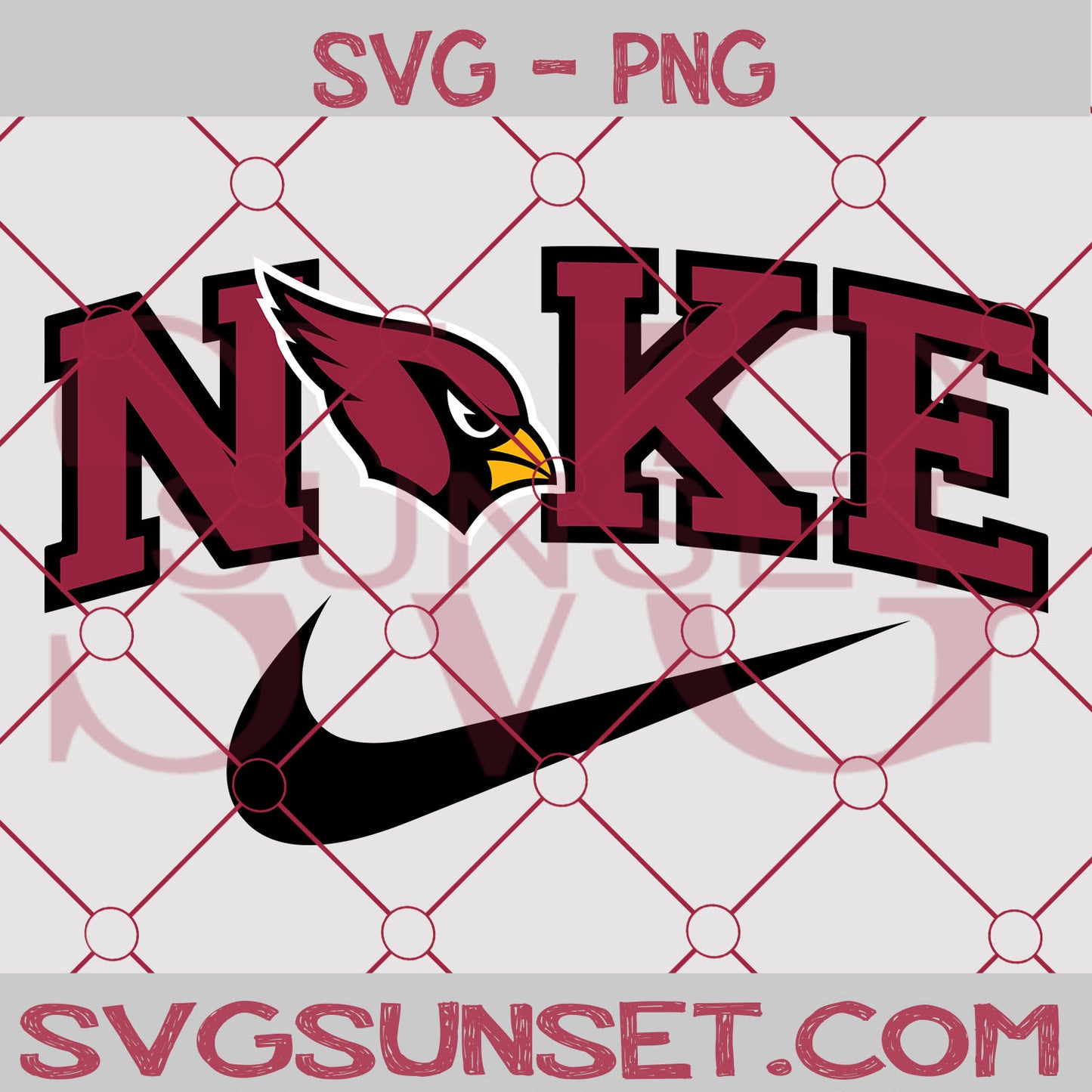 Nike with Arizona Cardinals SVG PNG , Arizona Cardinals SVG