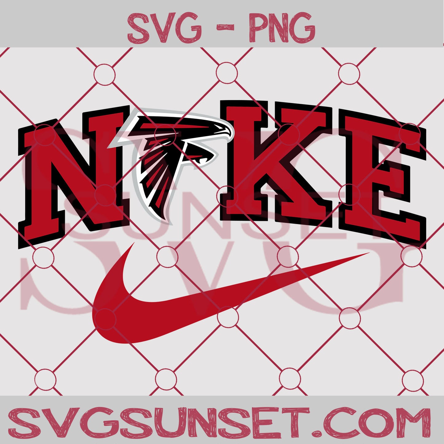 Nike with Atlanta Falcons SVG PNG, Atlanta Falcons SVG