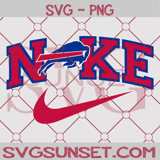 Nike with Buffalo Bills SVG PNG, Buffalo Bills SVG