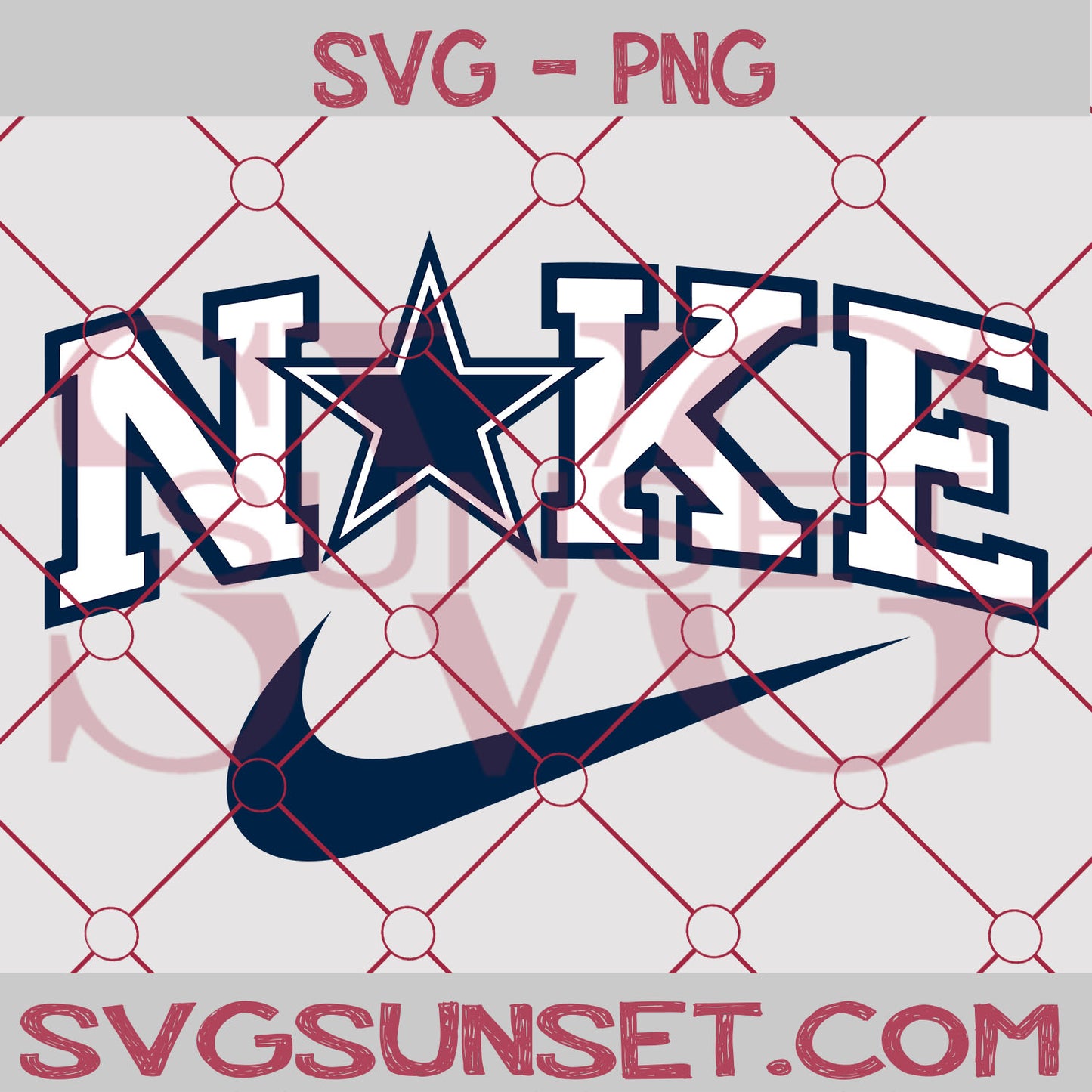 Nike with Dallas Cowboys SVG PNG , Dallas Cowboys SVG