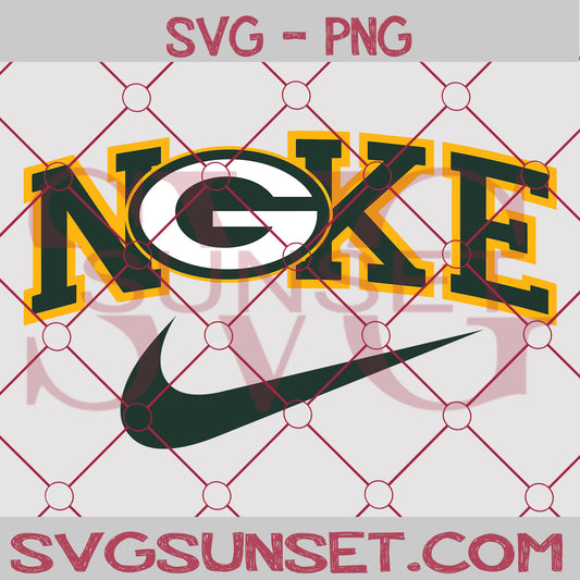 Nike with Green Bay Packers SVG PNG, Green Bay Packers SVG