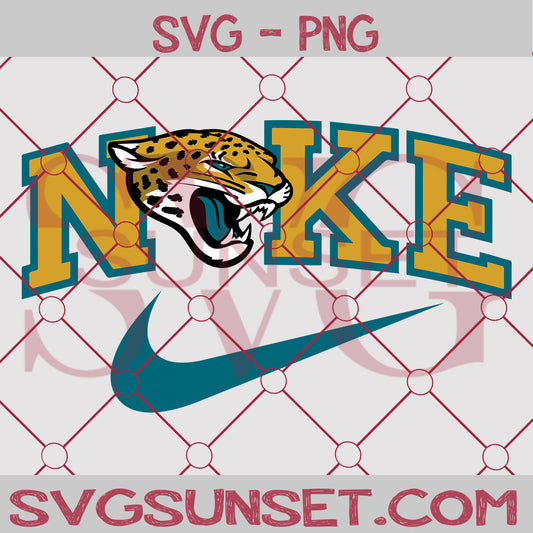 Nike with Jacksonville Jaguars SVG PNG, Jacksonville Jaguars SVG