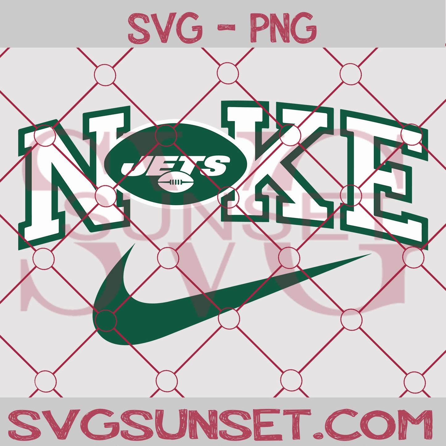 Nike with New York Jets SVG PNG, New York Jets SVG