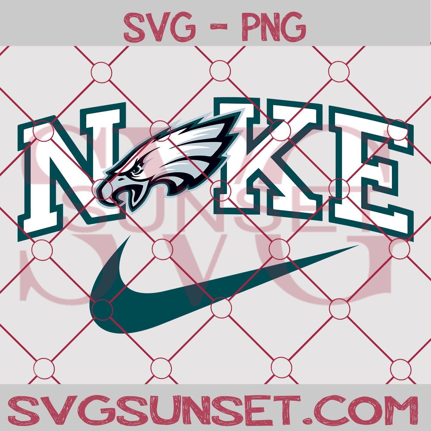 Nike with Philadelphia Eagles SVG PNG, Philadelphia Eagles SVG