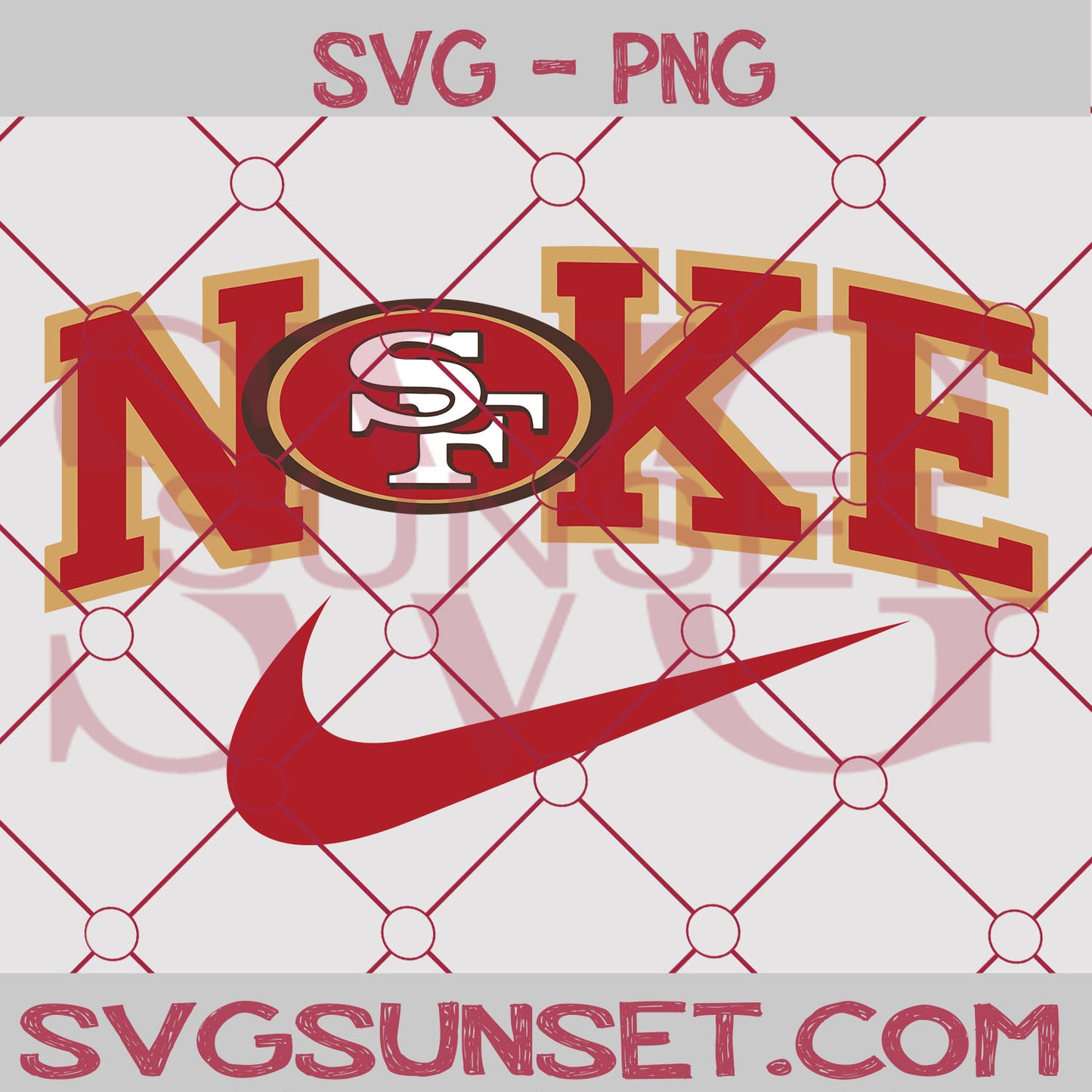 Nike with San Francisco 49ers SVG PNG, San Francisco 49ers SVG