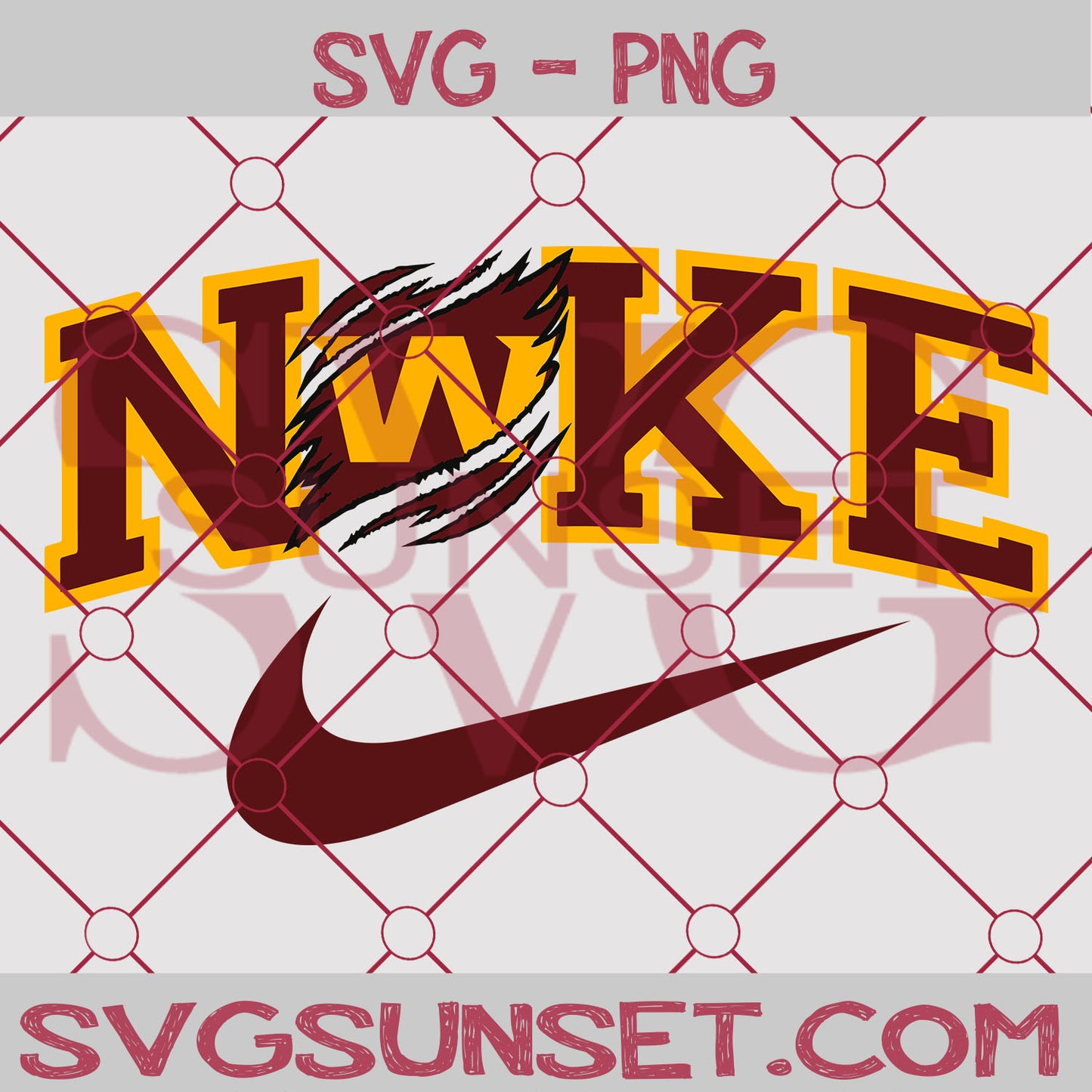 Nike with Washington Commanders SVG PNG, Washington Commanders SVG