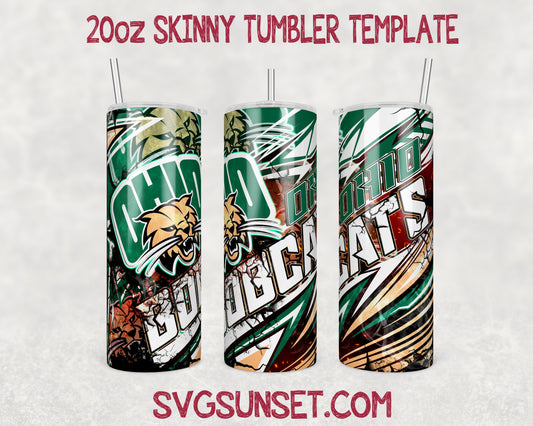 Ohio Bobcats Tumbler Wrap PNG, Ohio Bobcats Tumbler Wrap