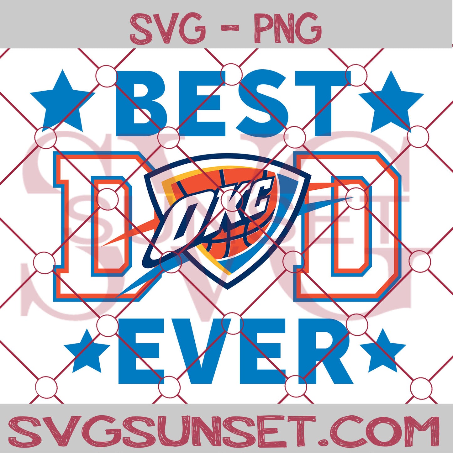 Oklahoma City Thunder Best Dad Ever SVG PNG, Oklahoma City Thunder SVG Best Dad Ever SVG