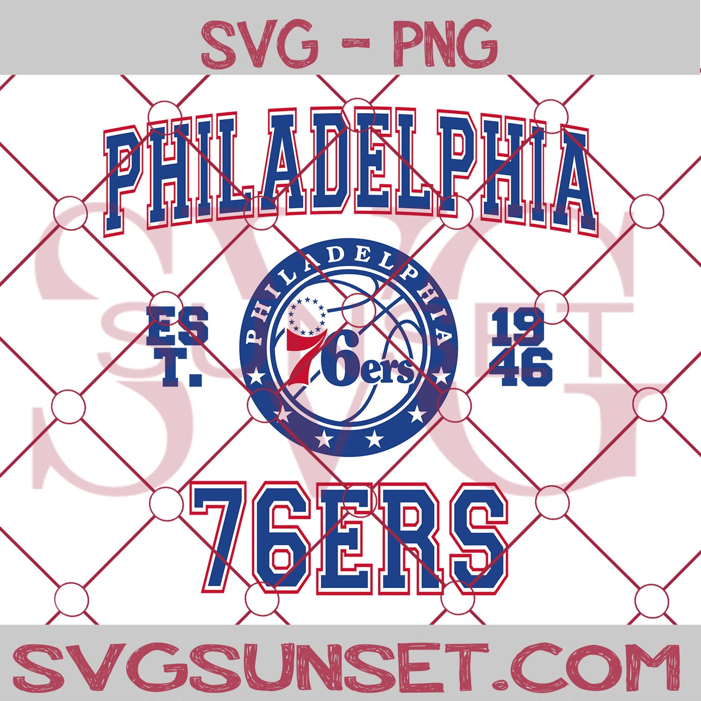 Philadelphia 76ers est. 1946 SVG PNG, Philadelphia 76ers SVG