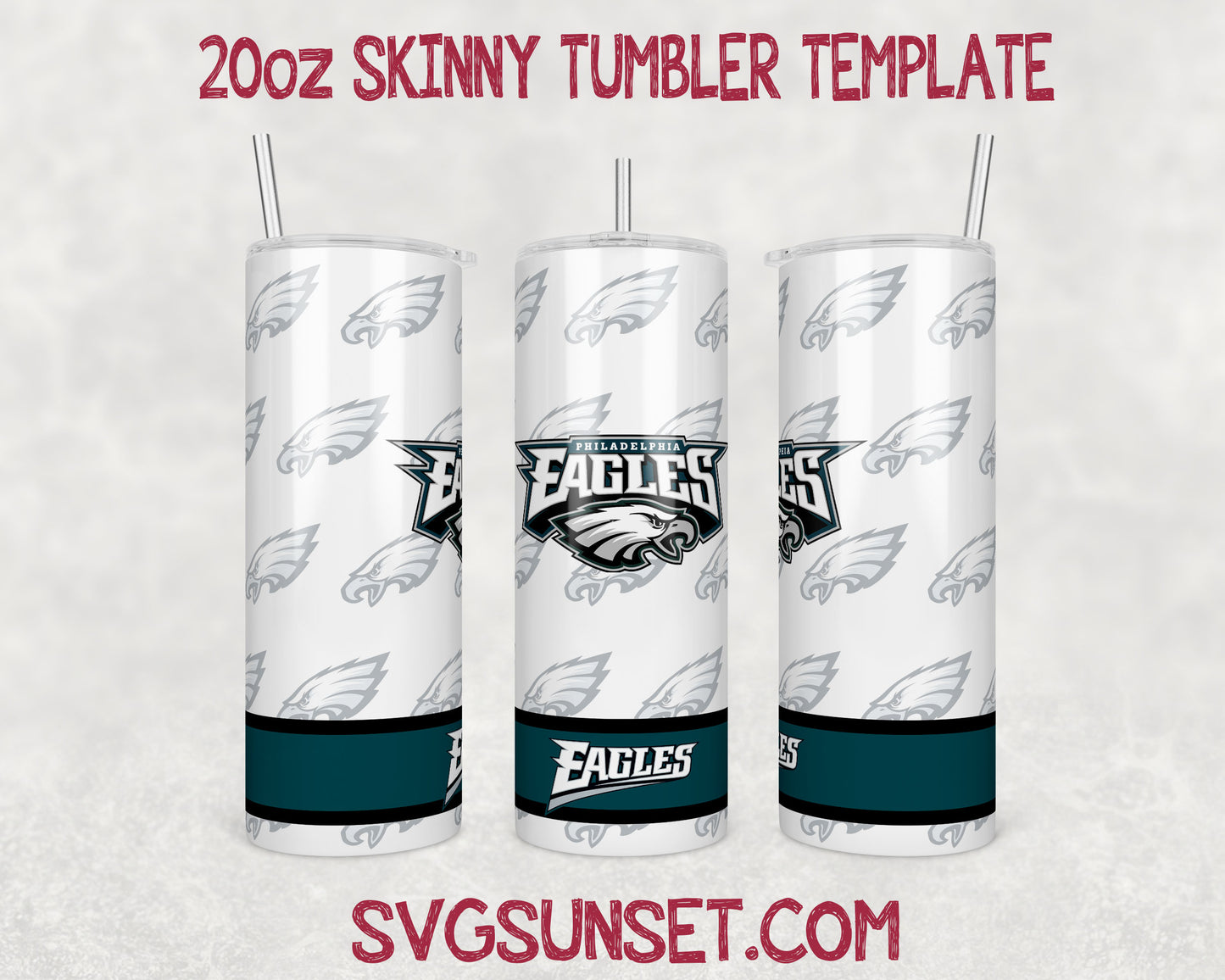 Philadelphia Eagles Football Tumbler Wrap PNG, Philadelphia Eagles Tumbler Wrap