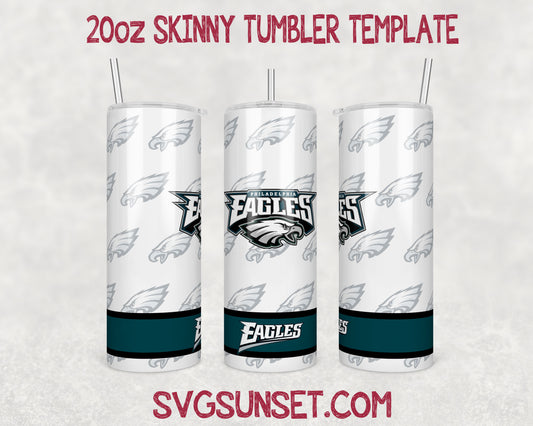 Philadelphia Eagles Football Tumbler Wrap PNG, Philadelphia Eagles Tumbler Wrap