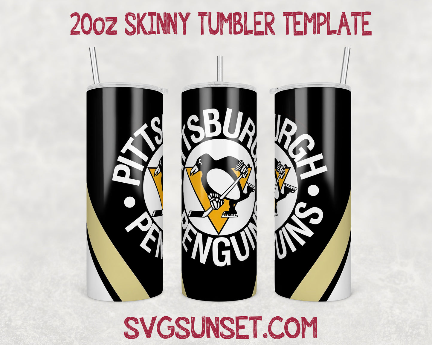 Pittsburgh Penguins Tumbler Wrap PNG, Pittsburgh Penguins Tumbler Wrap