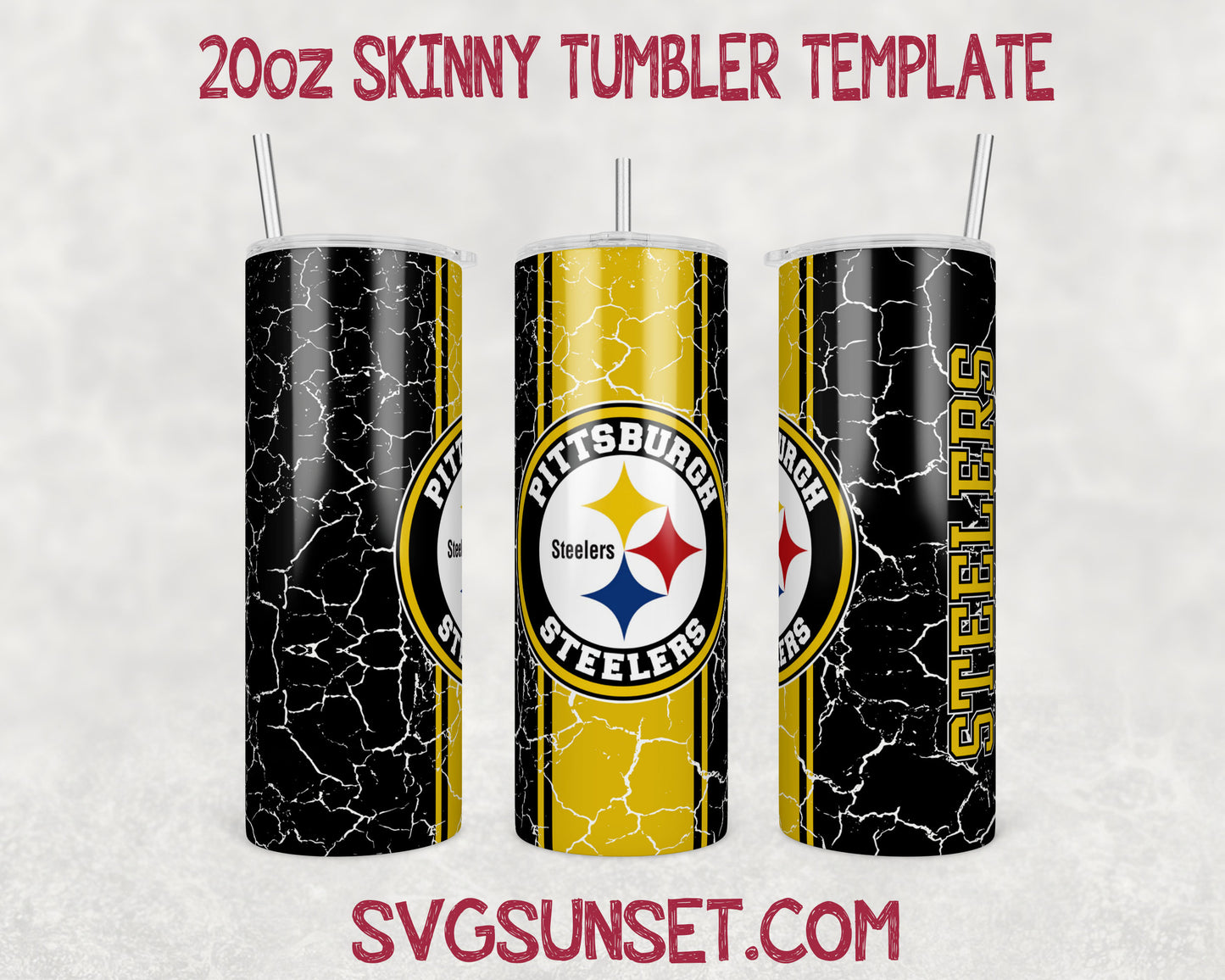 Pittsburgh Steelers Tumbler Wrap Designs PNG, Pittsburgh Steelers Tumbler Wrap