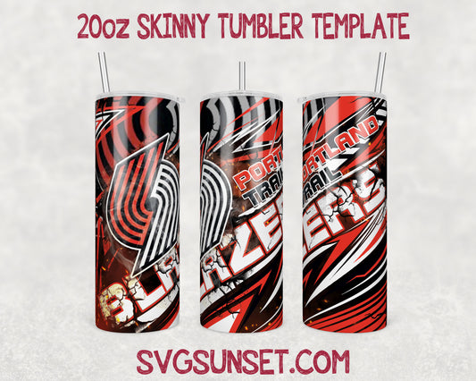 Portland Trail Blazers Tumbler Wrap PNG, Portland Trail Blazers Tumbler Wrap